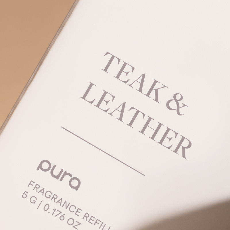 Teak & Leather Car Air Freshener Pura Car
